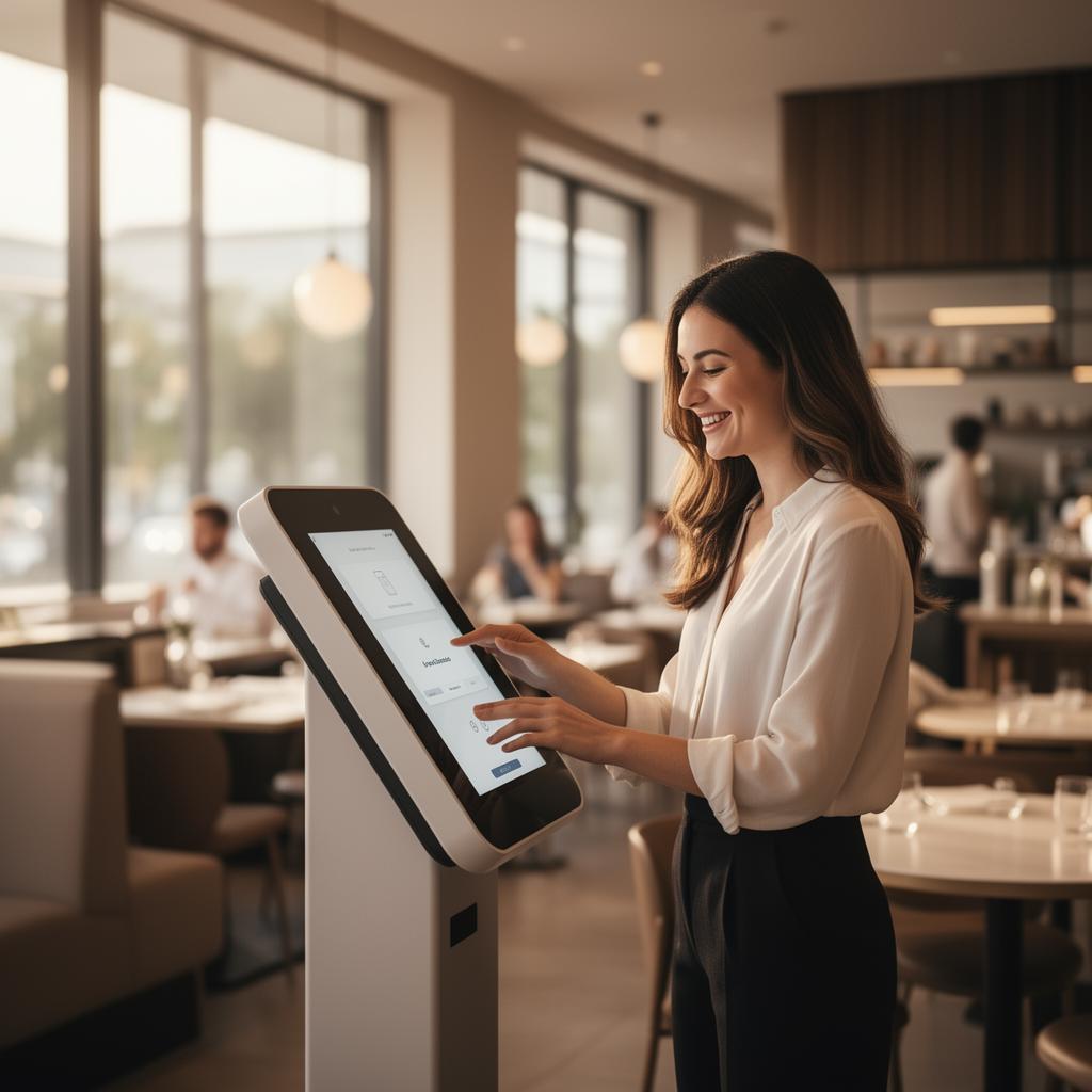 Cliente usando totem iHUNGRY